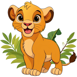 Chibi Simba Roi Lion