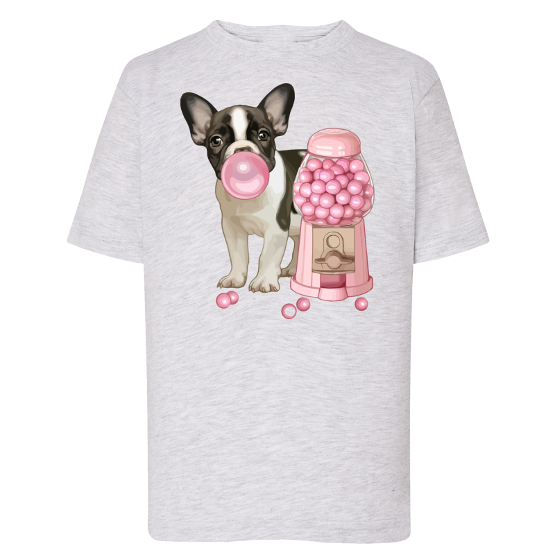 Chien chewing gum bulle