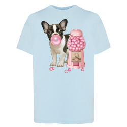 Chien chewing gum bulle