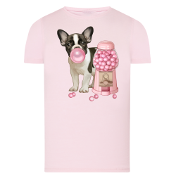 Chien chewing gum bulle