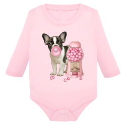 Chien chewing gum bulle