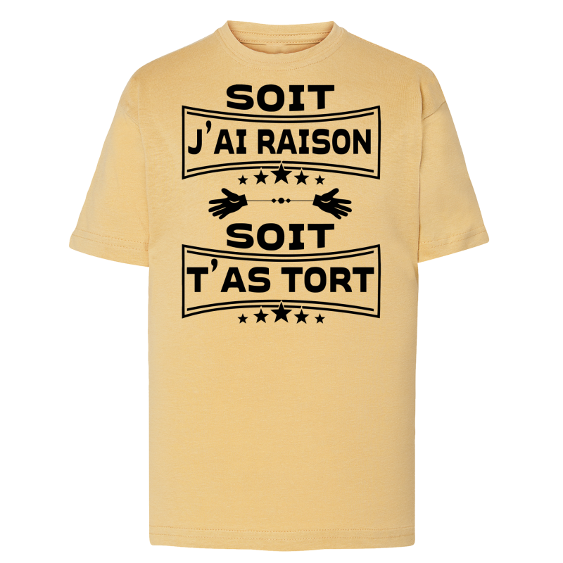 Soit j'ai raison soit t'as tort